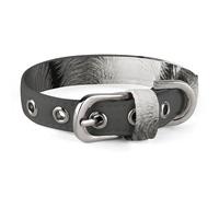 Collier pour chien de chèvre noir et blanc, réglable, doux et confortable, avec boucle en métal, collier pour animal domestique de petite et moyenne taille