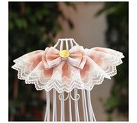 Collier pour chien de compagnie Design original Rose Plaid Ruban Chien Nœud Papillon Organza Gaze de Coton Collier Bavoirs Chat Accessoires Spécial Chaton Pet Products Collier pour animal domestique