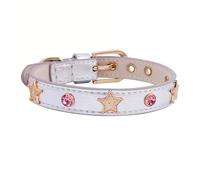 Collier pour chien de petite taille avec collier en strass étoile, accessoire pour animaux de compagnie(argent, S)