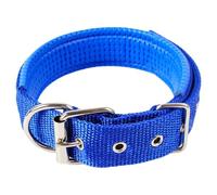 Collier pour Chien de Taille Moyenne, Collier pour Chien réglable en Sangle Douce et Confortable en Nylon renforcé pour Animal de Compagnie Taille Moyenne/Grande, Bleu