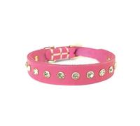 Collier pour Chien Diamant Rivet Strass clouté de Diamants for Animaux Compagnie, Collier for Chat et Chien en Cuir Vache Pleine Fleur(Color 2,S27.5-33cm(35.8 1.5))