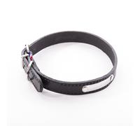 Collier pour chien en cuir bavette Martin Sellier Rive Noir 10/30 cm