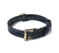 Collier pour chien en cuir de veau non doublé cousu à la main Record