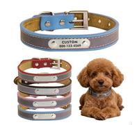 Collier pour Chien en Cuir personnalisé avec Plaque gravée Personnalisable - Parfait pour Les Chiens de Petite, Moyenne et Grande Taille - XXL