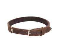 Collier AKAH riveté en cuir gras 50cm