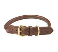 Collier pour chien en cuir roulé Weatherbeeta Marron L