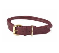 Collier pour chien en cuir roulé Weatherbeeta Rouge L
