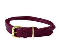 Collier pour chien en cuir roulé Weatherbeeta Rouge XS