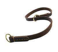 Collier pour chien en cuir véritable Collier semi-étrangleur Collier Retriever de survêtement collier d'éducation Collier de dressage pour les petites moyennes grands chiens