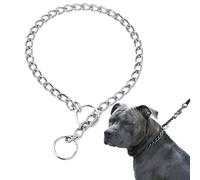Collier pour chien en métal, collier ras du cou pour chien, collier de dressage très résistant, pour chiens de race XXS XS, XS, M, L et XL - Argenté