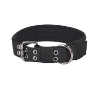 Collier pour chien en nylon avec boucle double broche pour chien Noir Taille XL