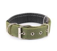 Collier pour chien en nylon respirant de couleur unie - Collier tactique militaire réglable pour chien - Pour le camping et la chasse - Collier pour cage en peluche - Collier pour bouledogue et beagle