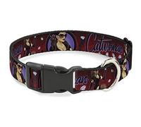 Collier pour chien en plastique Catwoman Bombshell Pose Diamants Rouge Violet Noir 40,6 à 58,4 cm de large