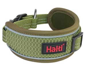 Collier pour Chien HALTI Anatomie - Design Large, Recommandé par Les vétérinaires pour soulager la Pression, Réfléchissant, Rembourré en Néoprène, Réglable, Laisse & Harnais Assortis (Taille L, Vert)