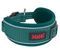 Collier pour Chien HALTI Anatomie - Design Large, Recommandé par Les vétérinaires pour soulager la Pression, Rembourré en Néoprène, Réglable, Laisse & Harnais Assortis (Taille M, Sarcelle)