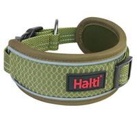 Collier pour Chien HALTI Anatomie - Design Large, Recommandé par Les vétérinaires pour soulager la Pression, Réfléchissant, Rembourré en Néoprène, Réglable, Laisse & Harnais Assortis (Taille S, Vert)