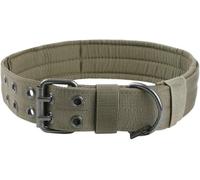 Collier pour Chien Hardy Collier Tactique en Nylon for Chiens de Taille Moyenne et Grande, Collier Robuste et épais, Colliers de Dressage durables(Army Green,L)