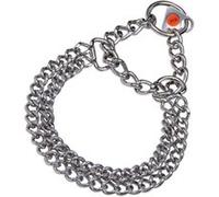 Collier pour Chien Hs Sprenger Argenté 2 mm Double Maillons 30 cm Argent G