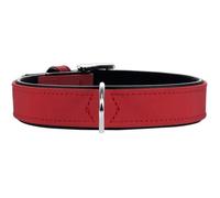 Collier Pour Chien - Hunter - Softie - Simili Cuir - Rouge/Noir - Taille 55