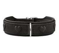 Collier pour Chien - HUNTER - Soho X Love - Cuir de Vachette - Rembourré - Cœurs Cousus