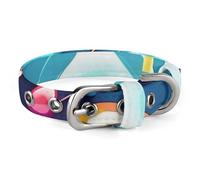 Collier pour chien - Illustration 3D réglable - Science abstraite - Chimie - Pour chats et chiens de petite et moyenne taille