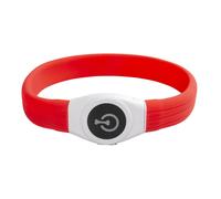 Collier pour chien lumineux avec USB en silicone Duvoplus Flash Maxi Rouge 65x2,5x1 cm