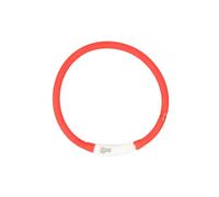Collier pour chien lumineux avec USB silicon Duvoplus Flash Ring Rouge 24x1,5x27 cm
