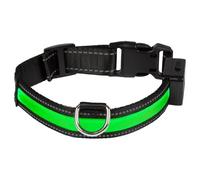 EYENIMAL Collier Lumineux Rechargeable USB pour Chien Vert 40 - 45 cm Taille S