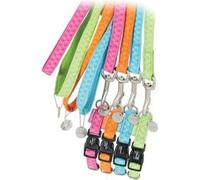 Collier pour chien MAC LEATHER turquoise 15mm/28-40cm Zolux