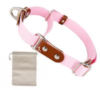 Collier pour Chien Martingale, Anti-Traction, en Poly-Coton et Cuir. M. Rose & Cognac.