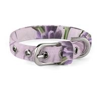Collier pour chien mignon avec tampon lavande - Collier pour chiens de taille moyenne et petite - Collier souple pour chat - Avec boucle réglable de 20 à 26 cm
