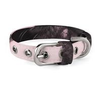 Collier pour chien mignon noir avec boucle en métal réglable doux et confortable pour animaux de compagnie de petite et moyenne taille