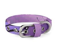Collier pour chien mignon pour chiot, fleur violette, papillon, collier pour chiens de taille moyenne et petite, collier souple pour chat avec boucle réglable de 20 à 26 cm