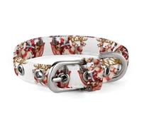 Collier pour chien mignon pour chiot, Père Noël, renne, traîneau pour chiens de taille moyenne et petite, collier souple pour chat avec boucle réglable de 20 à 26 cm
