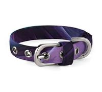Collier pour chien mignon - Vert émeraude clair et violet - Pour chiens de taille moyenne et petite - Collier souple pour chat - Avec boucle réglable de 20 à 26 cm