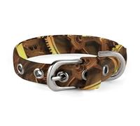 Collier pour chien, motif engrenages steampunk, collier réglable pour animaux de compagnie adapté aux chiens de petite et moyenne taille, chats
