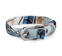 Collier pour chien motif libellule aquarelle réglable, doux et confortable avec boucle en métal pour animaux de compagnie de petite et moyenne taille