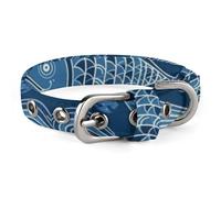 Collier pour chien, motif poissons et coquillages, collier réglable pour animaux de compagnie de petite et moyenne taille, chats