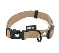 Collier pour chien nylon réglable classique Martin Sellier S Beige 16x30/45 cm