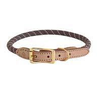 Collier pour chien ou chat en cuir marron Oyoyoy Perry 64 cm