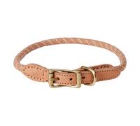 Collier pour chien ou chat en cuir marron Oyoyoy Perry 64 cm