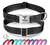 Collier pour Chien personnalisé avec nom et numéro de téléphone, Collier pour Animal de Compagnie personnalisé avec Boucle en métal, Taille réglable pour Petits, Moyens et Grands Chiens