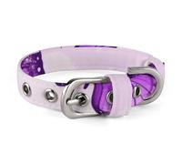 Collier pour chien personnalisé avec papillons violets - Collier réglable pour chiens et chats de taille moyenne et petite
