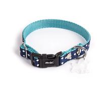 Collier pour chien pois Alter Ego S Bleu 15x23/33 cm