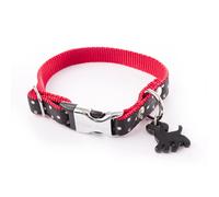 Collier pour chien pois Alter Ego S Noir 15x23/33 cm