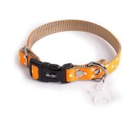 Collier pour chien pois Alter Ego S Orange 15x23/33 cm