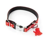 Collier pour chien pois Alter Ego S Rouge 15x23/33 cm