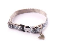 Collier pour chien pois Alter Ego XS Gris 10x17/27 cm