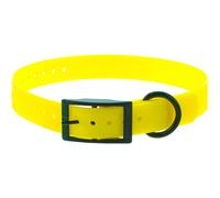 Collier Chien Xtreme Polyuréthane - Boucle Double - 3 Coloris, Largeur 38mm, 2.5mm d'épaisseur, Longueur 70cm, Canihunt Marque Française (Jaune)