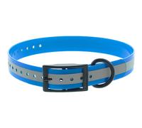 CANIHUNT Collier Xtreme Polyuréthane - Boucle Double - 16 Coloris (2.5 x 0.25 x 65 cm, Réfléchissant Bleu)